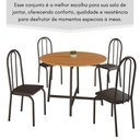 Ver imagem 3 de Conjunto Sala de Jantar 90cm Ilhabela 4 Cadeiras Preto Liso