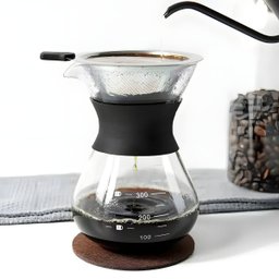 Cafeteira de Vidro com Coador 400ml - Sabor e Praticidade - 3