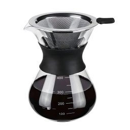Cafeteira de Vidro com Coador 400ml - Sabor e Praticidade - 1