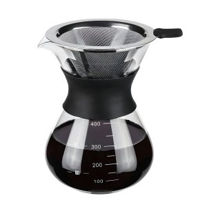 Cafeteira de Vidro com Coador 400ml - Sabor e Praticidade