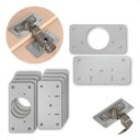 Ver imagem 2 de Kit 10 Placas Inox P/ Reparo Porta Dobradiça Armário Mdf