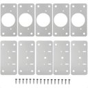 Ver imagem 1 de Kit 10 Placas Inox P/ Reparo Porta Dobradiça Armário Mdf