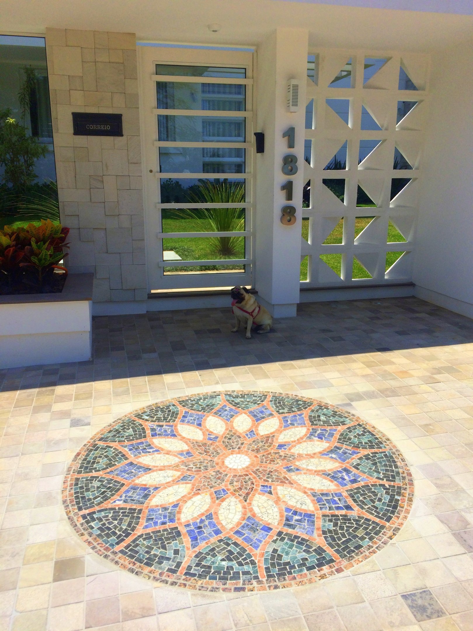 Mosaics hidràulics d'autor 　スペイン語 Piso Mosaico Mandala Vitral Árabe R0262 - 70 cm | MadeiraMadeira