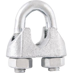 Clips p/ cabo aço 3/8" leve galv c/ 2 pç cart Vonder - 1