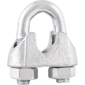 Clips p/ cabo aço 3/8" leve galv c/ 2 pç cart Vonder