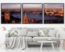 Ver imagem 1 de Quadro Decorativo 195x64cm London Eye Big Ban Londres Sala