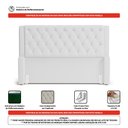 Ver imagem 3 de Cabeceira e Calçadeira Báu Casal Padrão Atena 140cm Capitonê Sintético Branco - Desk Design