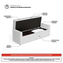 Ver imagem 7 de Cabeceira e Calçadeira Báu Casal Padrão Atena 140cm Capitonê Sintético Branco - Desk Design
