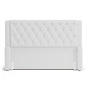 Ver mais imagens de Cabeceira e Calçadeira Báu Casal Padrão Atena 140cm Capitonê Sintético Branco - Desk Design