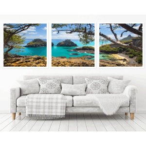 Quadro Decorativo 195x64cm Fernando De Noronha Quarto Sala
