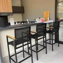 Ver imagem 2 de Banqueta para Cozinha e Bar Balcão de Alumínio Tela Sling - Preto