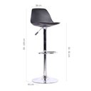 Ver imagem 3 de Banqueta Alta Giratória Estofada Eames LS-134 Preto - Best