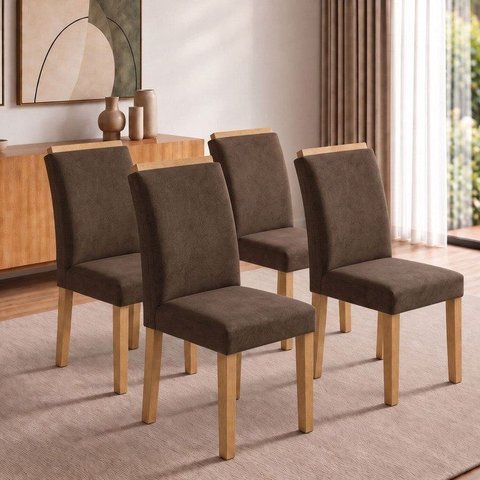 Conjunto 4 Cadeiras para Sala de Jantar Luisa