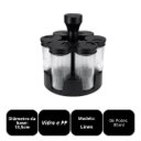 Ver imagem 5 de Jogo Porta Condimentos Giratório 6 Potes de Vidro Listras 85ml com Base - Belovidro