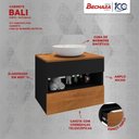 Ver imagem 4 de Conj Banheiro Gabinete Bali Preto Fosco Naturalle 2076114 Bechara