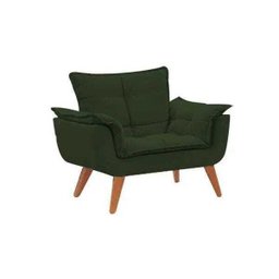 Kit 2 Poltronas Decorativas  Sala Recepção Escritório Opala Suede Verde - 2