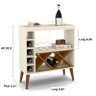 Aparador com Adega Florida Estilo Retrô Bebidas com Pés Palito Cores - Comprar Móveis em Casa: Off W - 2