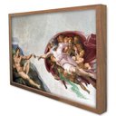 Ver imagem 1 de Quadro Decorativo A Criação de Michelangelo em Moldura Caixa TaColado Moldura Caixa 3cm Madeira com