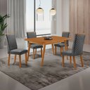 Ver imagem 7 de Mesa de Jantar Copper 120 cm Tampo MDF Canto Copo Laminado com 4 Cadeiras Lira