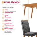 Ver imagem 2 de Mesa de Jantar Copper 120 cm Tampo MDF Canto Copo Laminado com 4 Cadeiras Lira