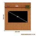 Ver imagem 4 de Painel Ripado para Tv até 75 Polegadas 223cm X 240cm Freijó Pratic Dj Móveis