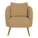 Ver imagem 6 de Poltrona Decorativa Dana Pés Palito Madeira Castanho Bouclé Camel - Nexta Casa