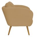 Ver imagem 7 de Poltrona Decorativa Dana Pés Palito Madeira Castanho Bouclé Camel - Nexta Casa