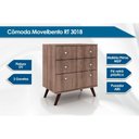 Ver imagem 2 de Cômoda Juvenil RT 3018 c/ 3 Gavetas Branco - Movelbento