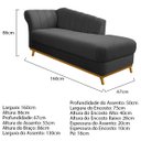 Ver imagem 4 de Kit Diva Recamier Vanessa 160cm Lado Direito e 02 Poltronas Laura Linho - Doce Sonho Móveis RECAMIER