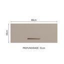 Ver imagem 5 de Armário Aéreo Multiuso 80cm 1 Porta Basculante Agata Madesa