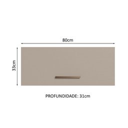 Armário Aéreo Multiuso 80cm 1 Porta Basculante Agata Madesa - 3