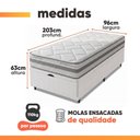 Ver imagem 4 de Cama Box com Baú Solteiro King Prisma Molas Ensacadas Viscoelástico Tecido Lassê Herval