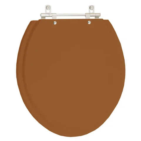 Assento Sanitario Poliester com Amortecedor Colonial Ocre (Marrom) para Vaso Hervy