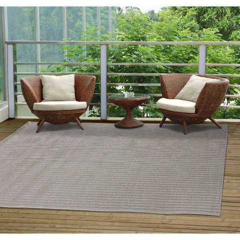 Tapete Sala sem Pelo Sisal Eco Magia Bege Cinza 2,00 X 2,50