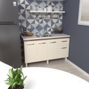 Ver imagem 2 de Balcão Cozinha Armário Gabiente Pia de 140 Cm com 4 Portas e 1 Gavetas Camila Savana Off White