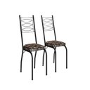 Ver imagem 2 de Kit 2 Cadeiras para Sala de Jantar Lite Preto/Mosaico Palha