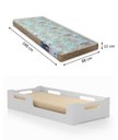 Ver imagem 1 de Cama Cecília Solteiro Montessoriana 100%mdf + Colchão Solteiro 188x88 Toraflex - Branca