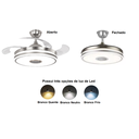 Ver imagem 3 de Ventilador Teto Retrátil Led Controle Remoto e Som Bluetooth Prata