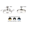 Ventilador Teto Retrátil Led Controle Remoto e Som Bluetooth Prata - 3
