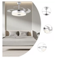 Ventilador Teto Retrátil Led Controle Remoto e Som Bluetooth Prata - 4