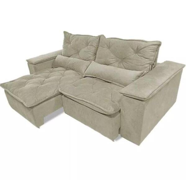 Sofá 4 Lugares Retrátil e Reclinável Elegance Luxo MadeiraMadeira