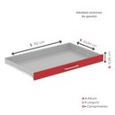 Ver imagem 7 de Mapoteca 10 Gavetas 120,4cm x 122,3cm Aço Branco/Vermelho