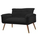 Ver imagem 2 de Kit Namoradeira + 2 Poltronas Opala Decorativa Suede Preto