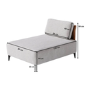 Ver imagem 6 de Sofá Dream Box Moderno Chaise 80cm Bege com Courino Terracota - Rede Móveis