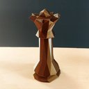 Ver imagem 1 de Rainha - Peça Decorativa De Xadrez , Estatueta 13.5 Cm De Altura - Toque 3D:Bronze