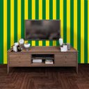 Ver imagem 1 de Papel de Parede Adesivo Rolo 0,58x3,00M Listras Verde Amarelo