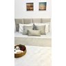 Kit 1 peseira + 3 capas de almofadas cama casal suede:Cinza - 4