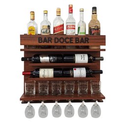 Barzinho Adega Parede - Bar Doce Bar - 60 X 51 Imbuia - 2
