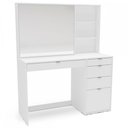 Ver imagem 2 de Penteadeira Blum 5 Gavetas 2 Prateleiras Branco - Politorno