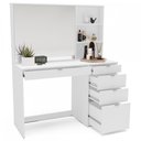 Ver imagem 3 de Penteadeira Blum 5 Gavetas 2 Prateleiras Branco - Politorno